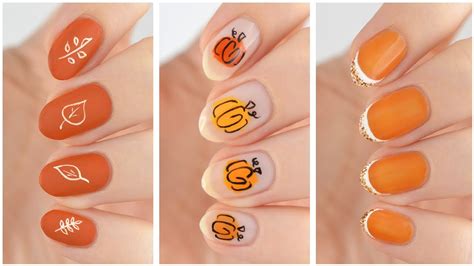 fall nail art simple